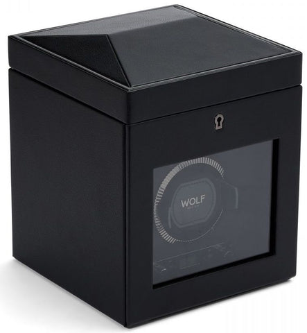 WOLF Watch Winder British Racing Black Single Storage