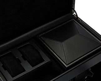 WOLF Watch Winder British Racing Black Double Storage