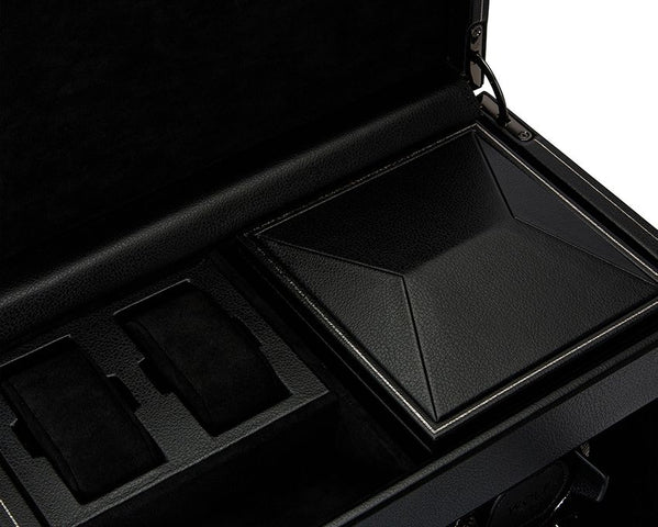 WOLF Watch Winder British Racing Black Double Storage