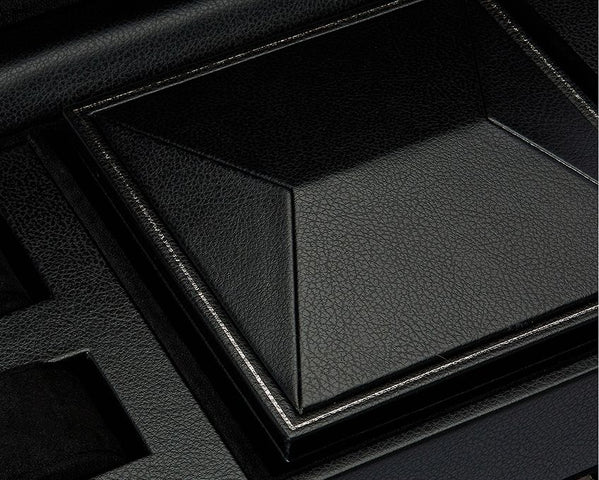 WOLF Watch Winder British Racing Black Triple Storage