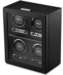 WOLF Watch Winder British Racing Black 4pc 793002