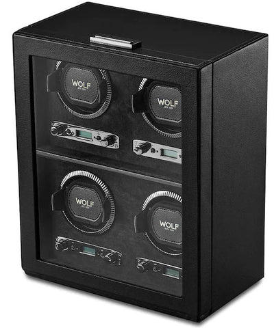 WOLF Watch Winder British Racing Black 4pc 793002