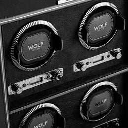WOLF Watch Winder British Racing Black 4pc