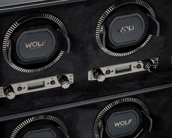 WOLF Watch Winder British Racing Black 6pc