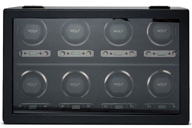 WOLF Watch Winder British Racing Black 8pc
