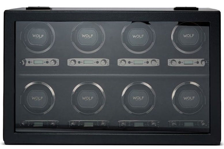 WOLF Watch Winder British Racing Black 8pc