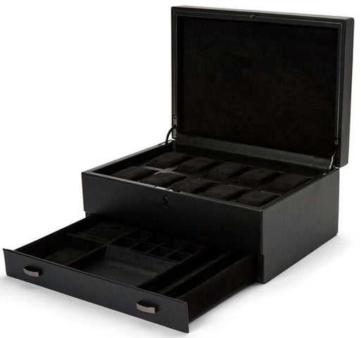 WOLF Watch Box British Racing Black 10pc Storage