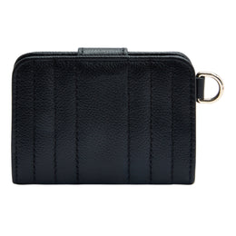 WOLF Mimi Collection Leather Black Credit Card Holder with Wristlet