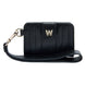 WOLF Mimi Collection Leather Black Credit Card Holder with Wristlet