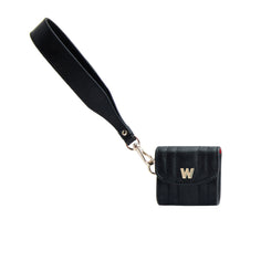 Wolf Mimi Collection Leather Black Earpods Case with Wristlet, 768102