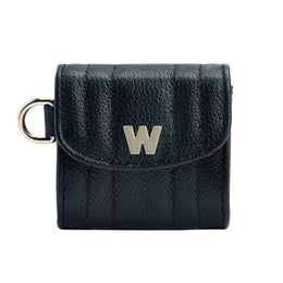 Wolf Mimi Collection Leather Black Earpods Case with Wristlet
