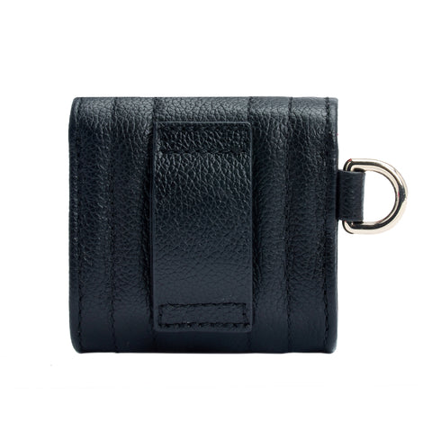 Wolf Mimi Collection Leather Black Earpods Case with Wristlet