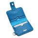 WOLF Mimi Collection Leather Blue Credit Card Holder with Wristlet