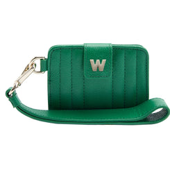 Wolf Mimi Collection Leather Green Credit Card Holder with Wristlet, 768212