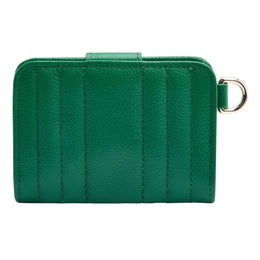 WOLF Mimi Collection Leather Green Credit Card Holder with Wristlet