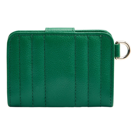 WOLF Mimi Collection Leather Green Credit Card Holder with Wristlet