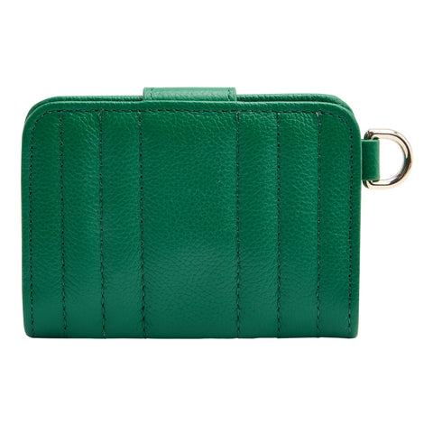 Wolf Mimi Collection Leather Green Credit Card Holder with Wristlet