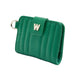 WOLF Mimi Collection Leather Green Credit Card Holder with Wristlet