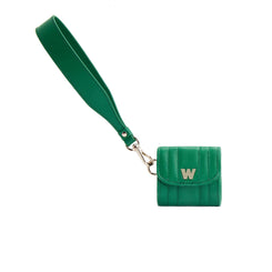 Wolf Mimi Collection Leather Green Earpods Case with Wristlet, 768112