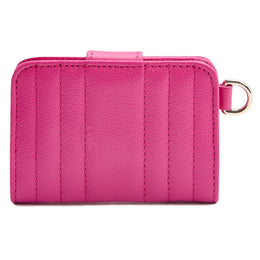 WOLF Mimi Collection Leather Pink Credit Card Holder with Wristlet