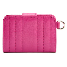 Wolf Mimi Collection Leather Pink Credit Card Holder with Wristlet