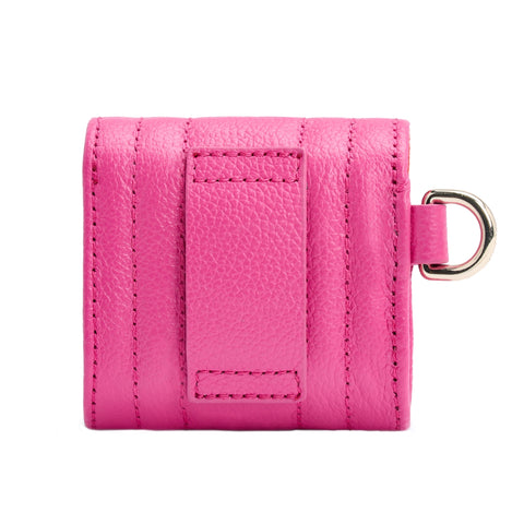 Wolf Mimi Collection Leather Pink Earpods Case with Wristlet