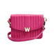 Wolf Mimi Collection Leather Pink Mini Bag with Wristlet and Lanyard, 768490