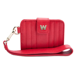 Wolf Mimi Collection Leather Red Credit Card Holder with Wristlet, 768272