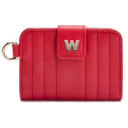 Wolf Mimi Collection Leather Red Credit Card Holder with Wristlet
