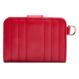 WOLF Mimi Collection Leather Red Credit Card Holder with Wristlet