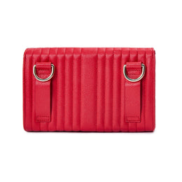 Wolf Mimi Collection Leather Red Crossbody Bag with Wristlet