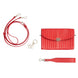 Wolf Mimi Collection Leather Red Crossbody Bag with Wristlet