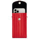 Wolf Mimi Collection Leather Red Phone Case with Wristlet and Lanyard