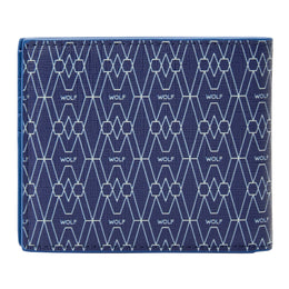 Wolf Signature Vegan Collection Blue Billfold Coin Wallet
