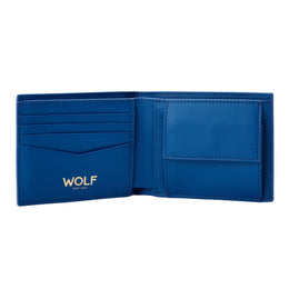 Wolf Signature Vegan Collection Blue Billfold Coin Wallet