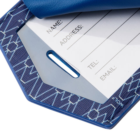 Wolf Signature Vegan Collection Blue Luggage Tag
