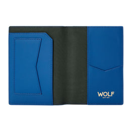 Wolf Signature Vegan Collection Blue Passport Sleeve