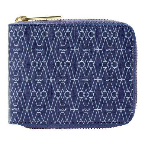 Wolf Signature Vegan Collection Blue Range Zip Around Wallet, 776424