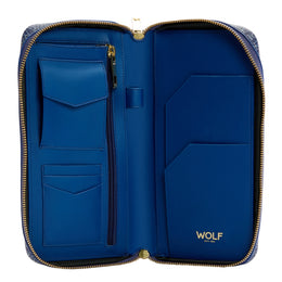 WOLF Signature Vegan Collection Blue Travel Case