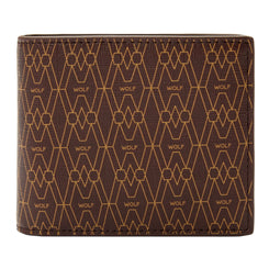 Wolf Signature Vegan Collection Brown Billfold Coin Wallet, 776133
