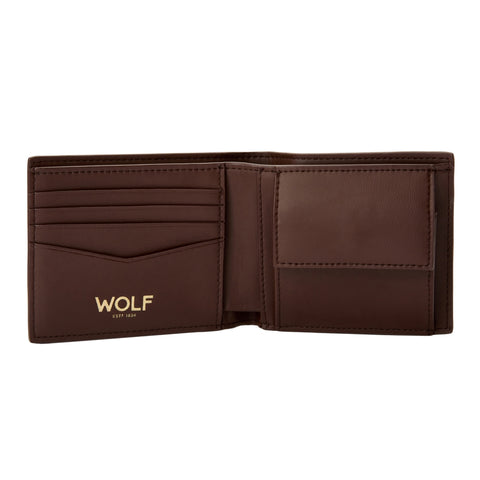 Wolf Signature Vegan Collection Brown Billfold Coin Wallet