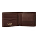 Wolf Signature Vegan Collection Brown Billfold Coin Wallet