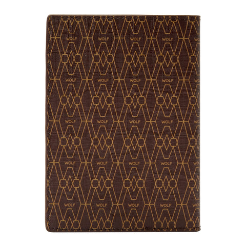Wolf Signature Vegan Collection Brown Passport Sleeve