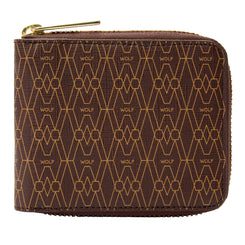 Wolf Signature Vegan Collection Brown Zip Around Wallet, 776433