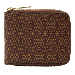 Wolf Signature Vegan Collection Brown Zip Around Wallet, 776433