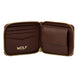 Wolf Signature Vegan Collection Brown Zip Around Wallet