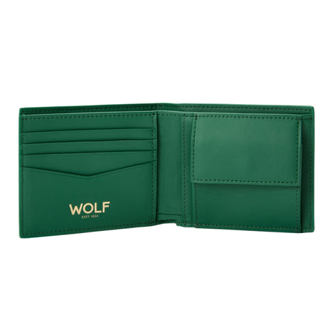 Wolf Signature Vegan Collection Green Billfold Coin Wallet