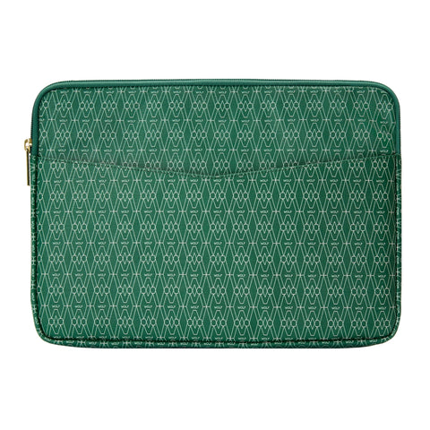 Wolf Signature Vegan Collection Green Laptop Zip Case, 777330