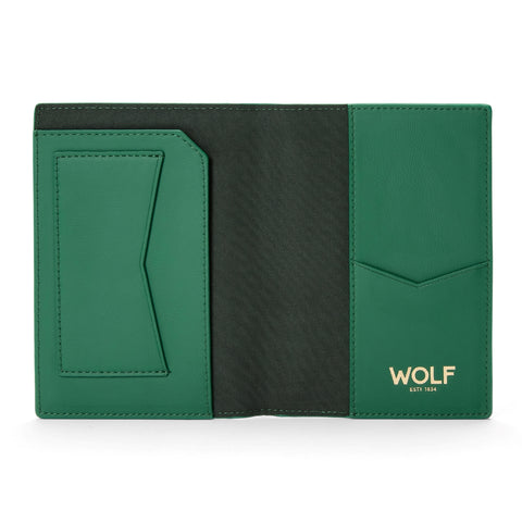 Wolf Signature Vegan Collection Green Passport Sleeve