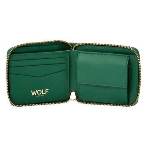 Wolf Signature Vegan Collection Green Range Zip Around Wallet